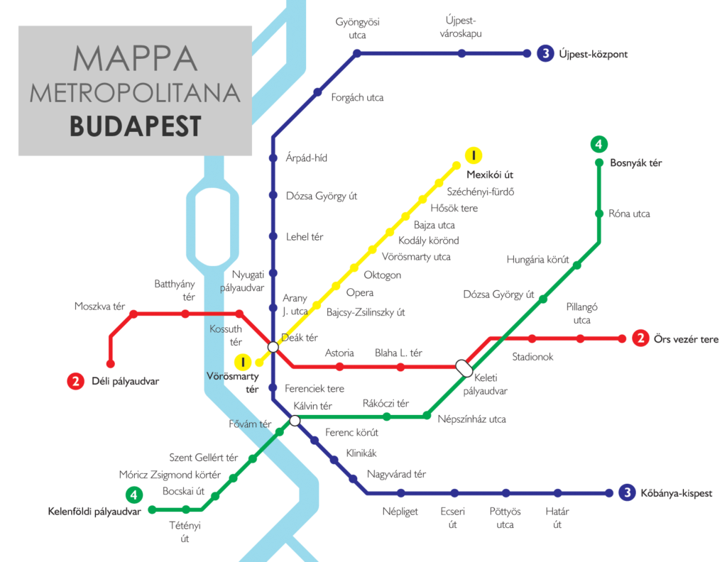 Budapest mappa metro